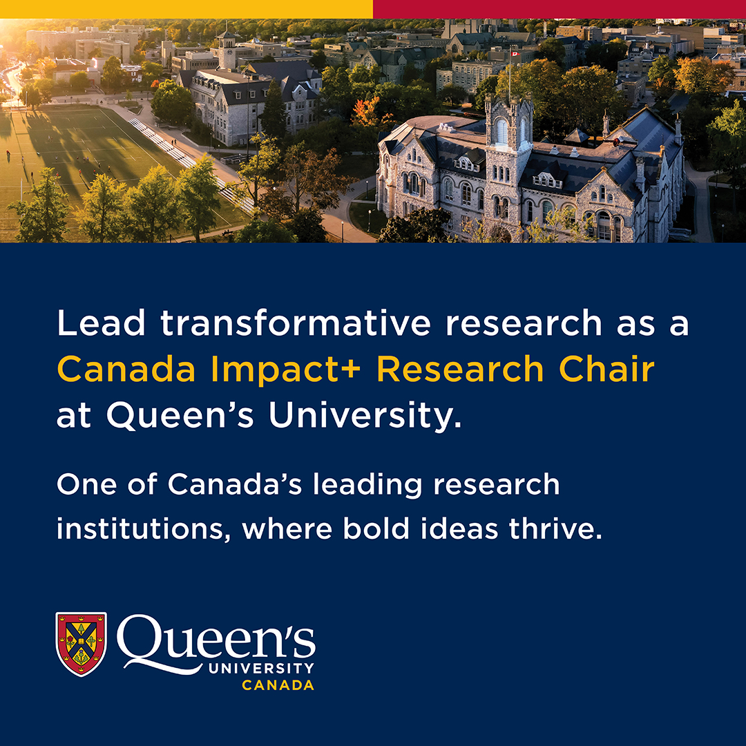 Queen's University Facebook ad: Become a research leader at Queen's University