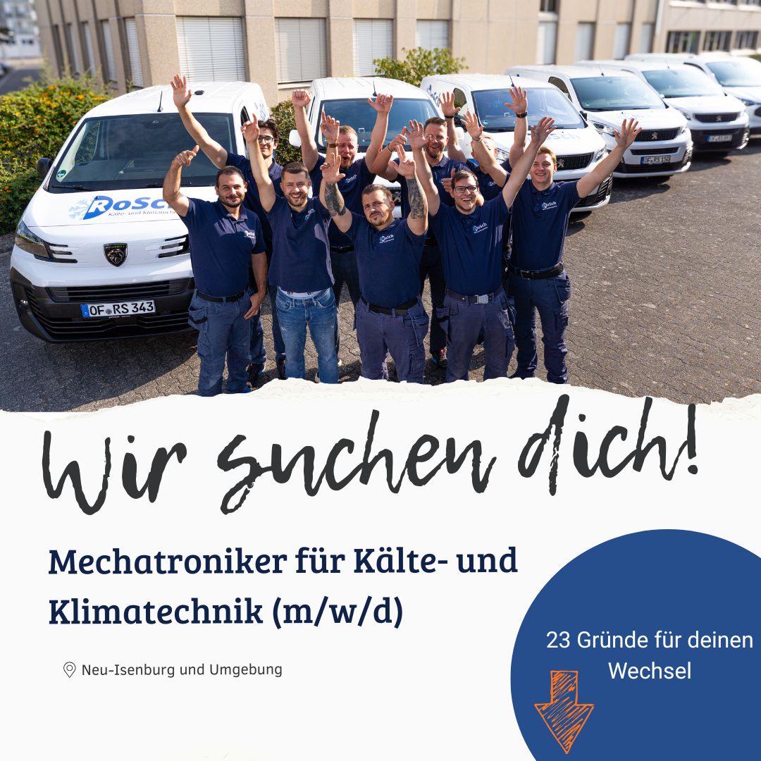 RoSch Kälte- und Klimatechnik GmbH Facebook ad: Mechatroniker für Kältetechnik (m/w/d)