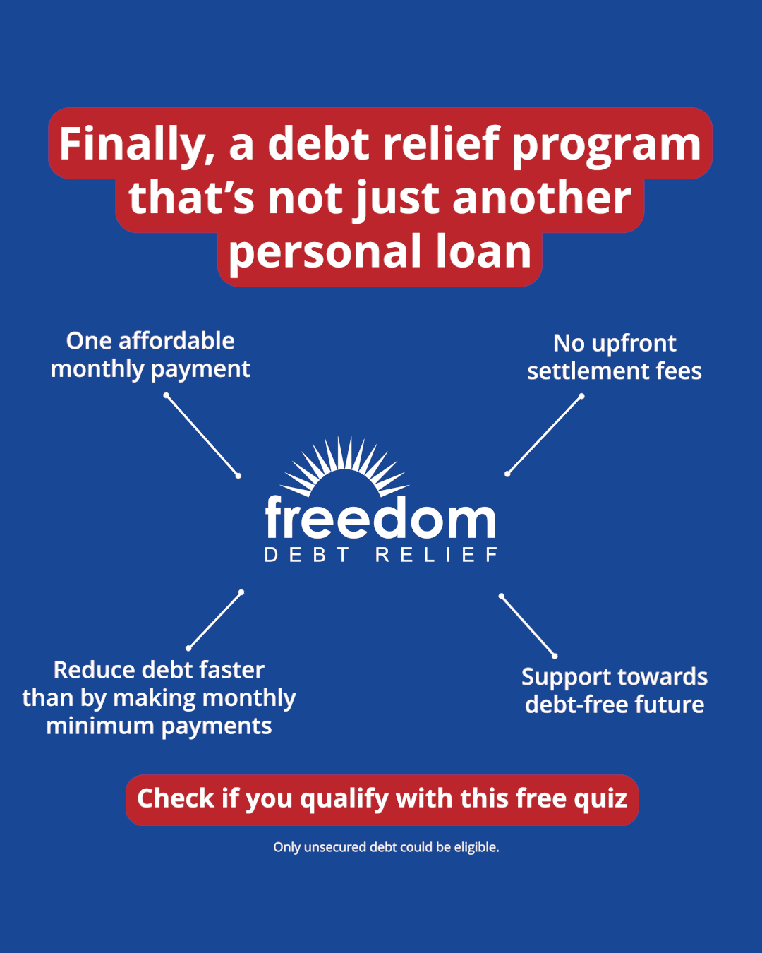 Freedom Debt Relief Facebook ad
