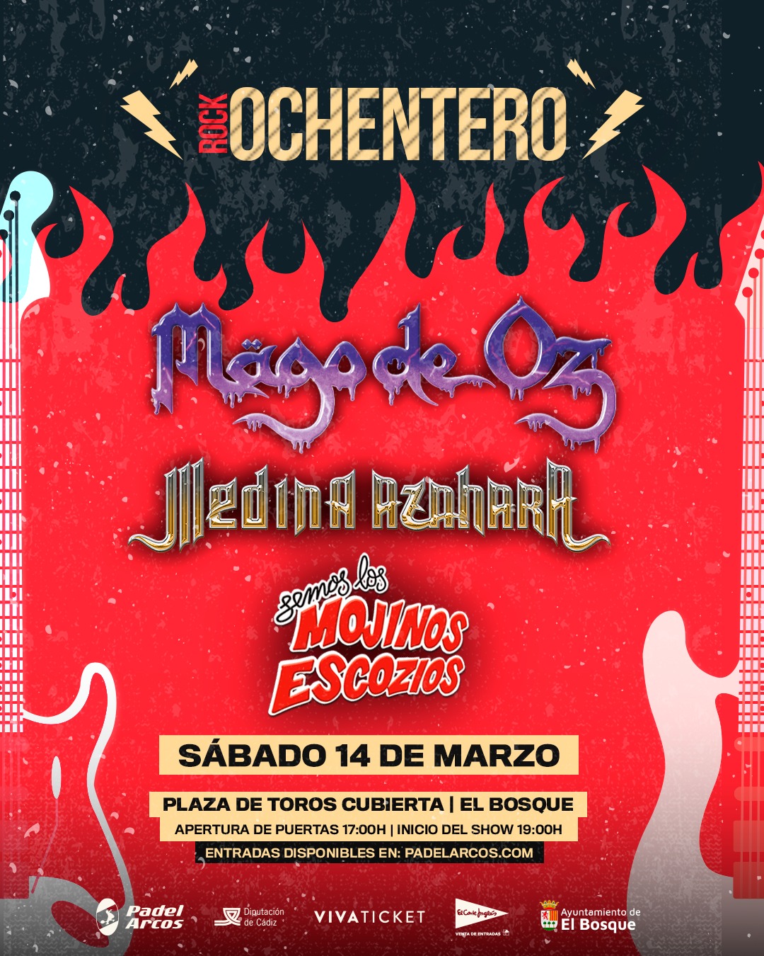 Eventos y Conciertos Pádel Arcos Facebook ad: FESTIVAL OCHENTERO - 14 MARZO - EL BOSQUE