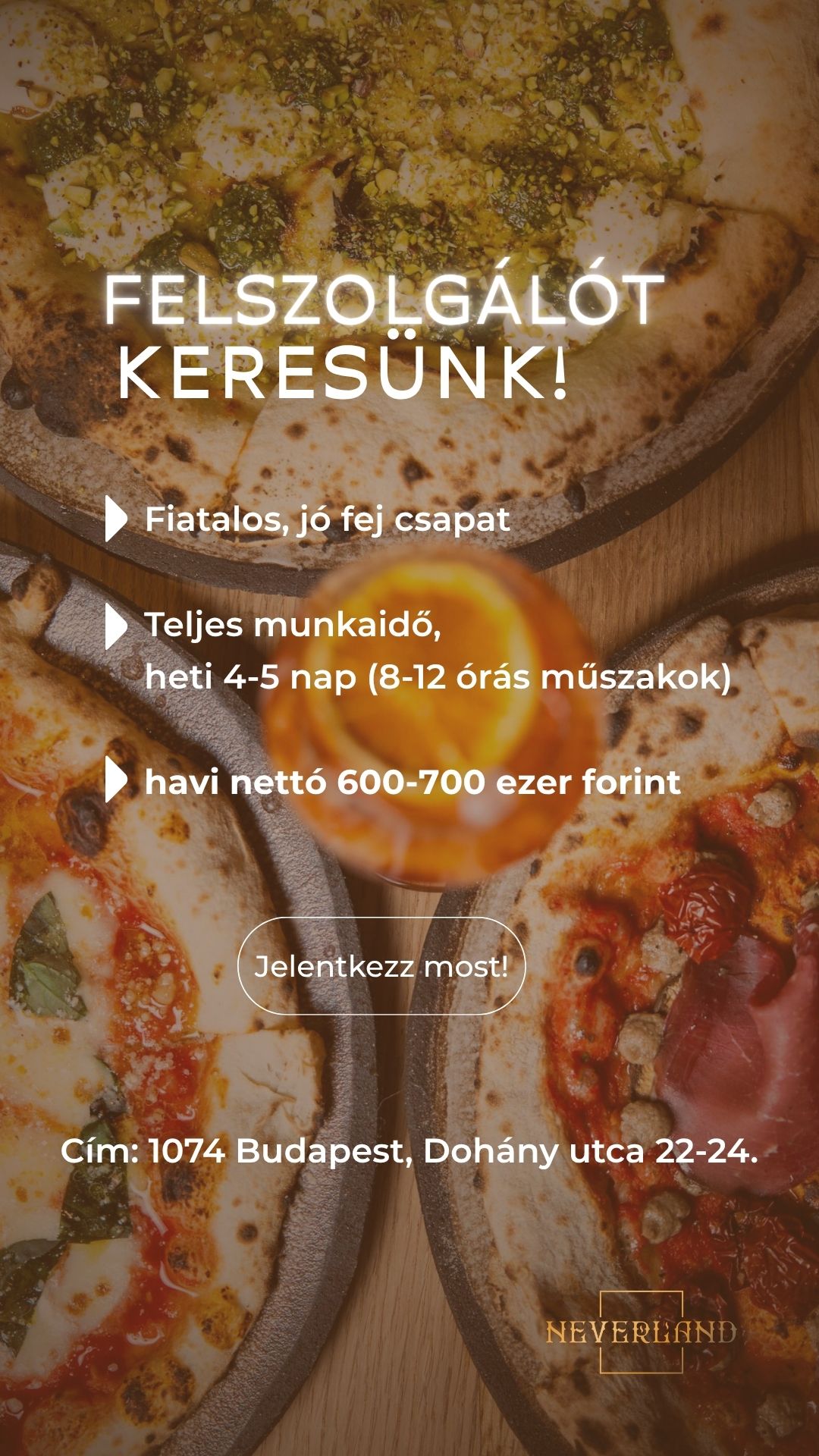 Neverland Bar • Escape Room • Pizzeria Facebook ad