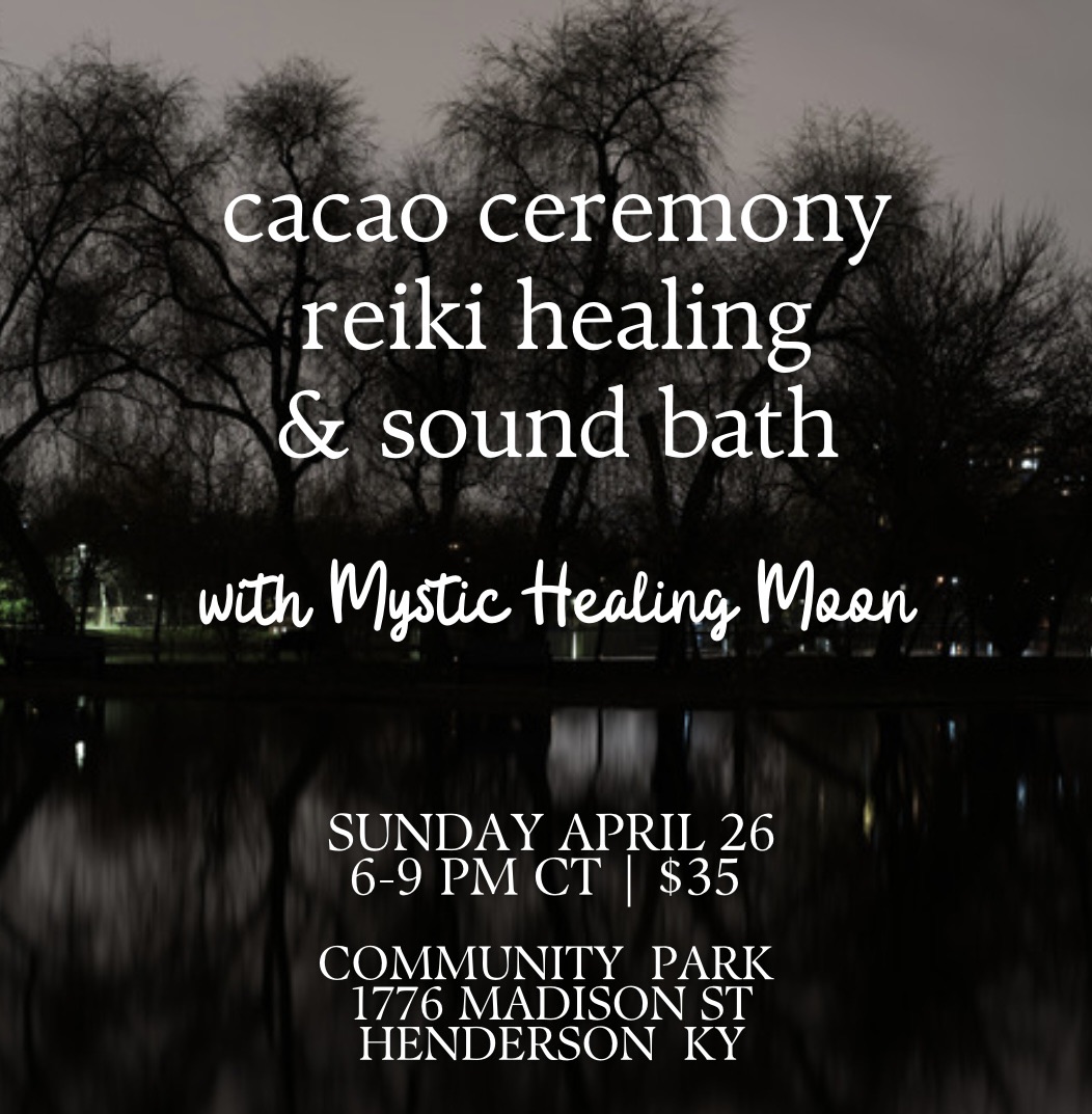 Mystic Healing Moon Facebook ad: Sound Bath, Reiki Healing & Cacao Ceremony