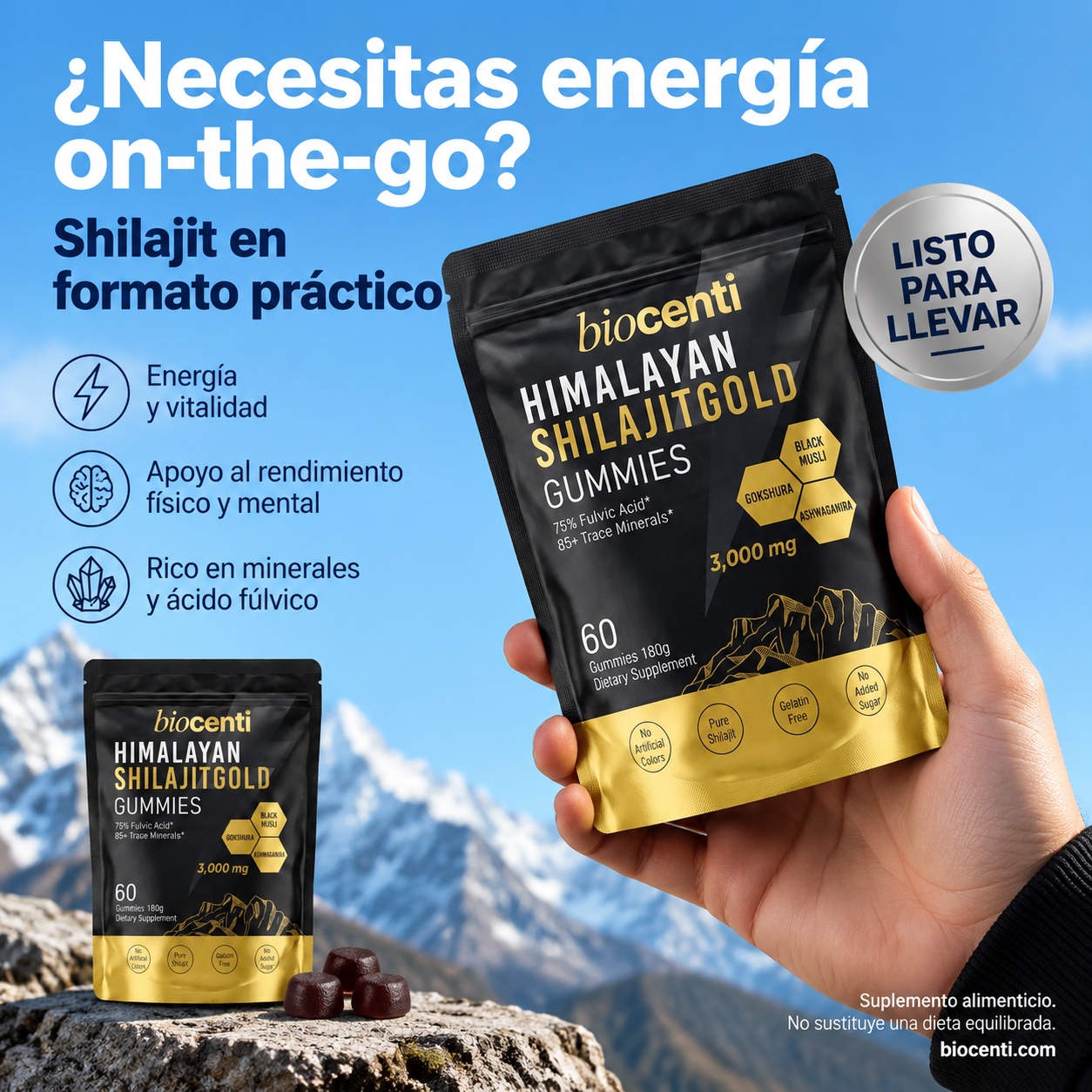 Biocenti Facebook ad: Shilajit on the go