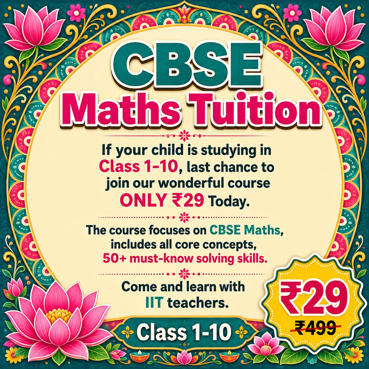 Oda Class Facebook ad