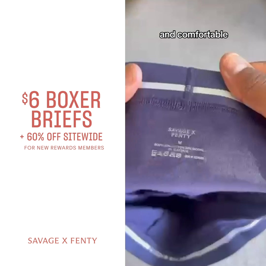 Savage X Fenty Facebook ad: Shop essentials.