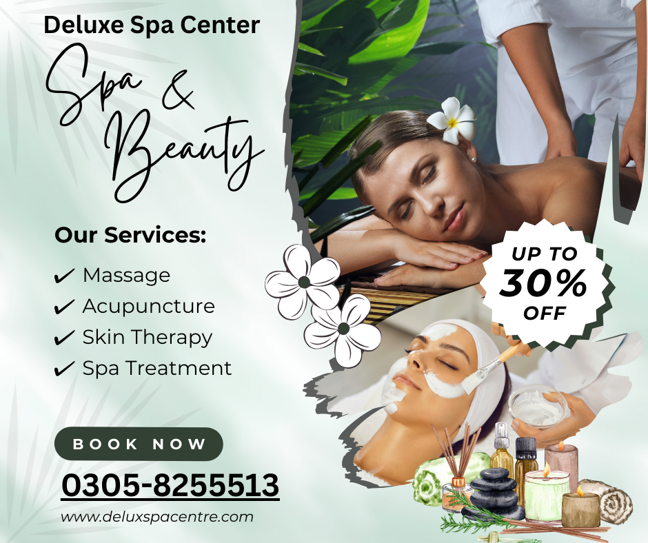 Delux Spa Facebook ad: Escape the chaos of daily life and enter…