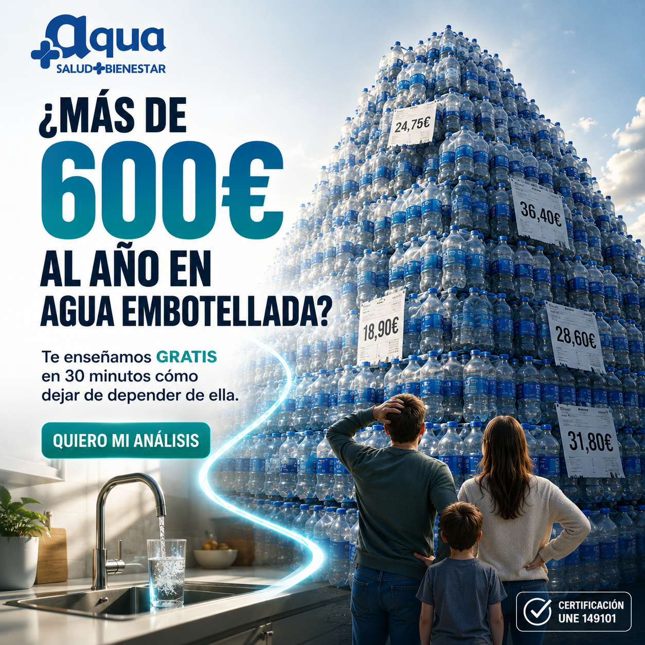 Mas Aqua Facebook ad: Si hay una incidencia, tienes solución en menos de 24h