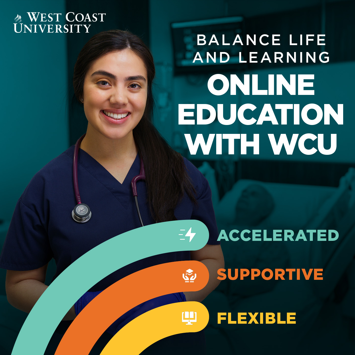 West Coast University Facebook ad: Find Your Path at WCU