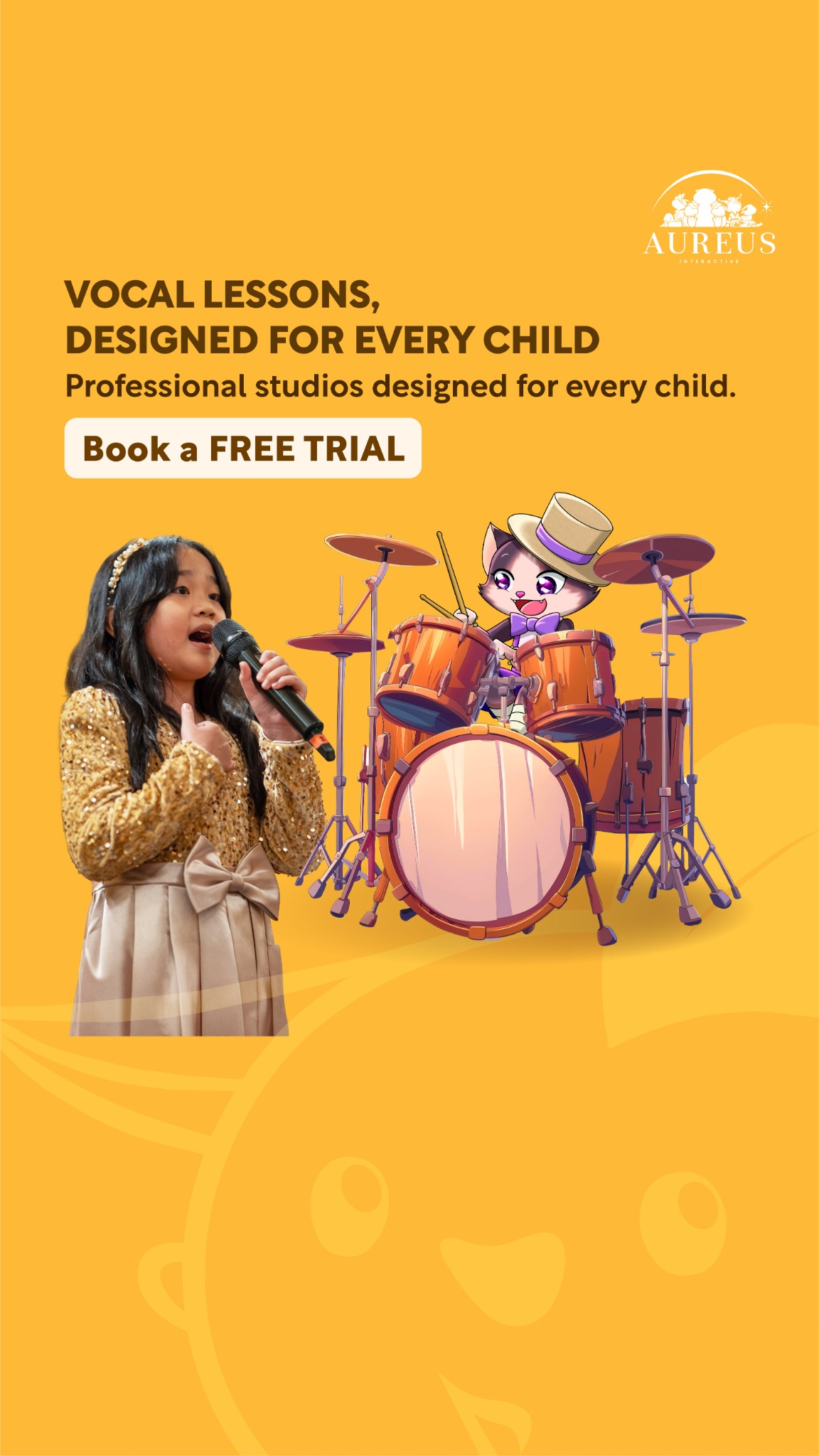 Aureus Interactive Facebook ad: Expert teachers for all ages & skill levels