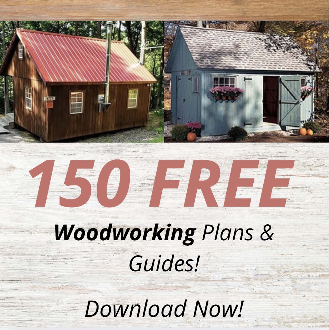 Woodworking Mastery Facebook ad: Get 150 FREE Woodworking Plans Today