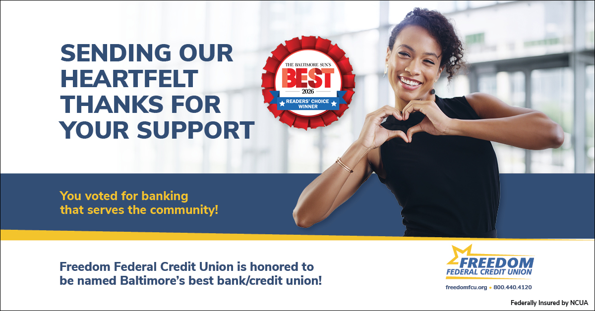 Freedom Federal Credit Union Facebook ad from Jul 27, 2026