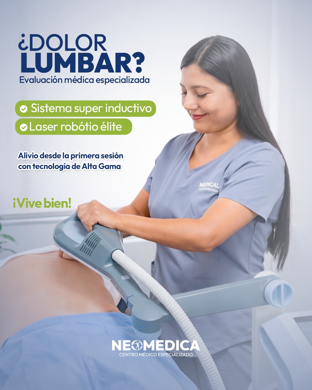 Neomedica Facebook ad: ¿Dolor lumbar todos los días?