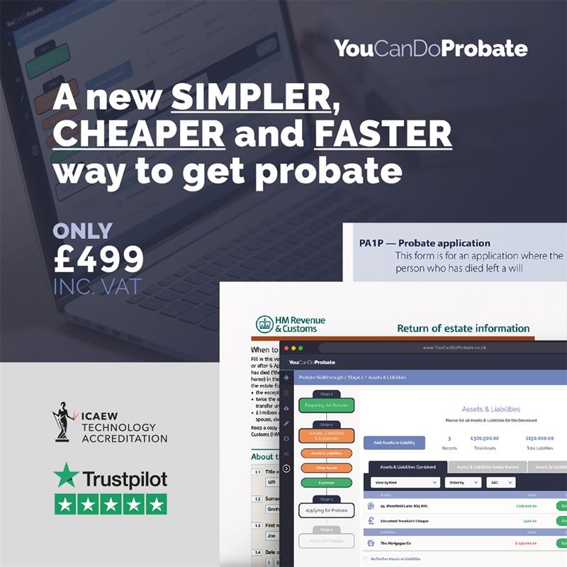 You Can Do Probate Facebook ad: YouCanDoProbate is a groundbreaking, affordable online…