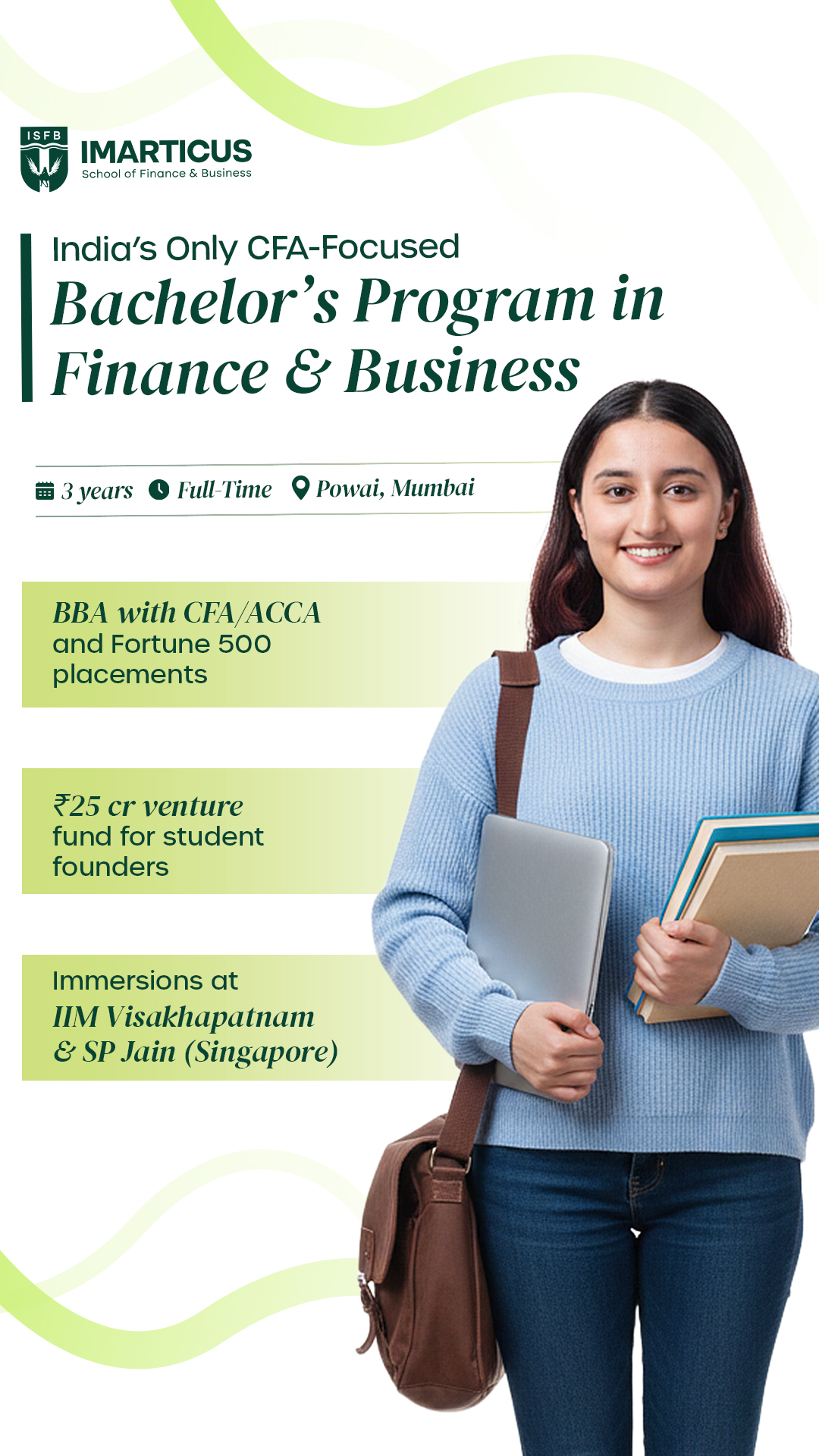 Imarticus School of Finance & Business Facebook ad