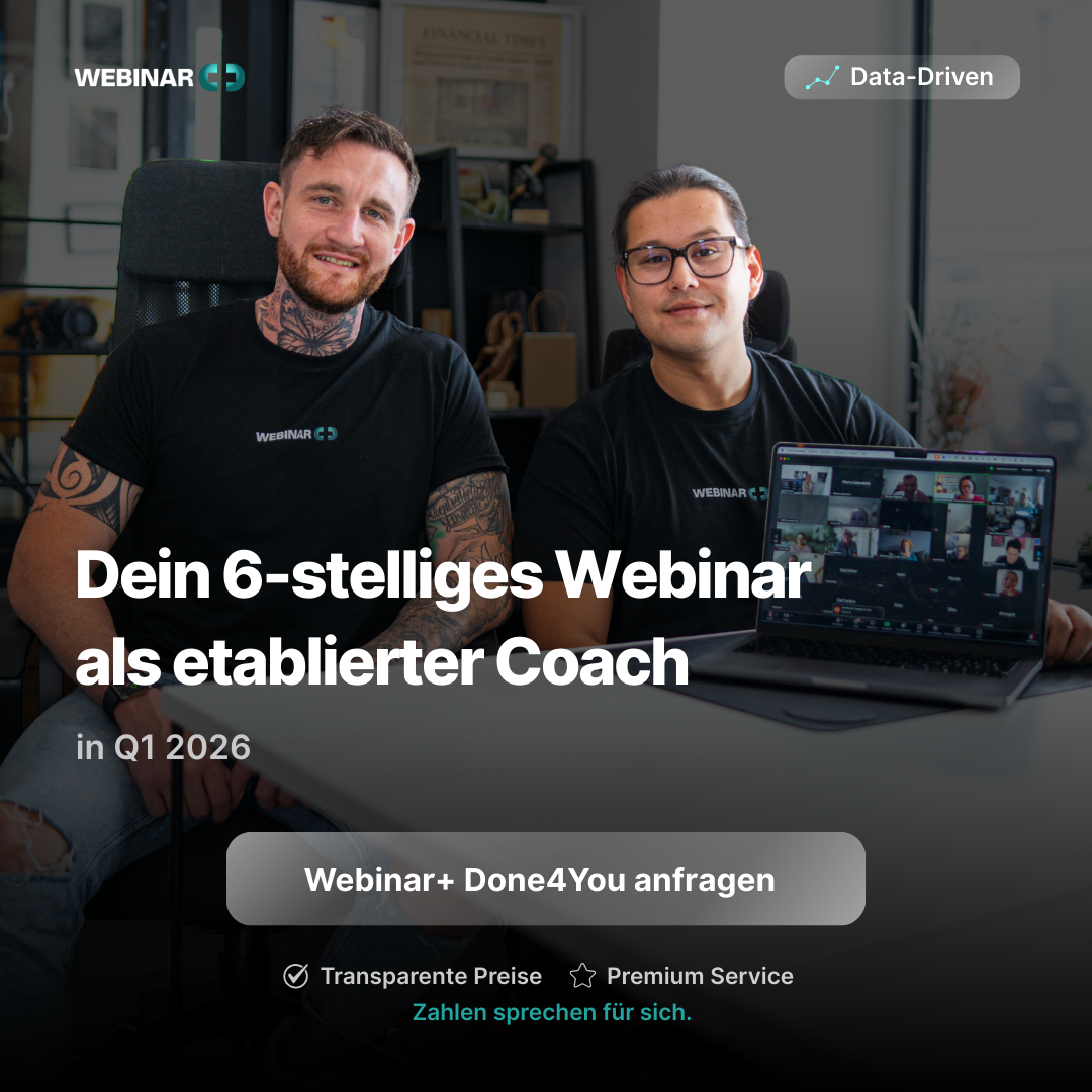 Webinarplus Facebook ad: 6-stellige Umsätze durch Live-Webinare