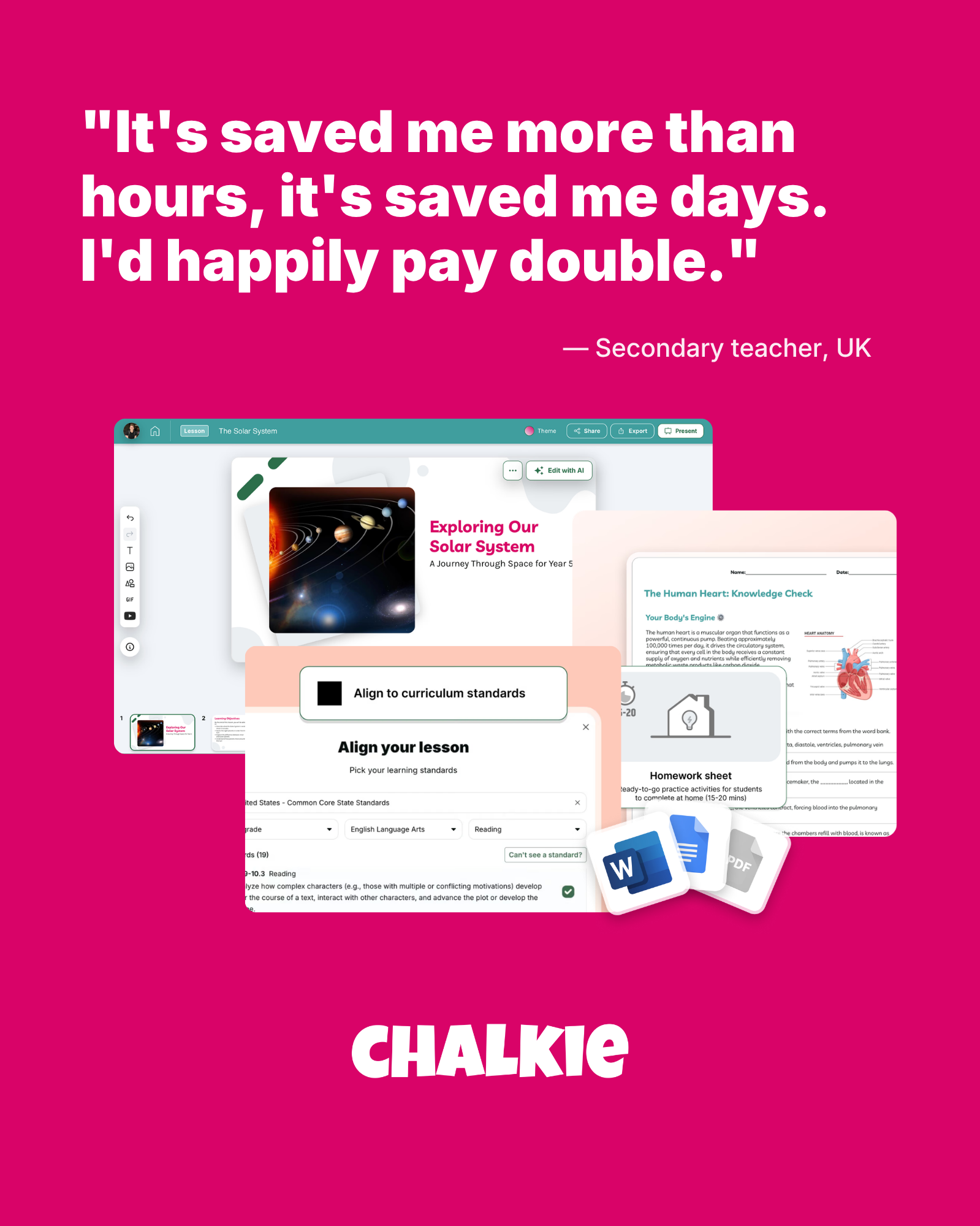 Chalkie AI Facebook ad