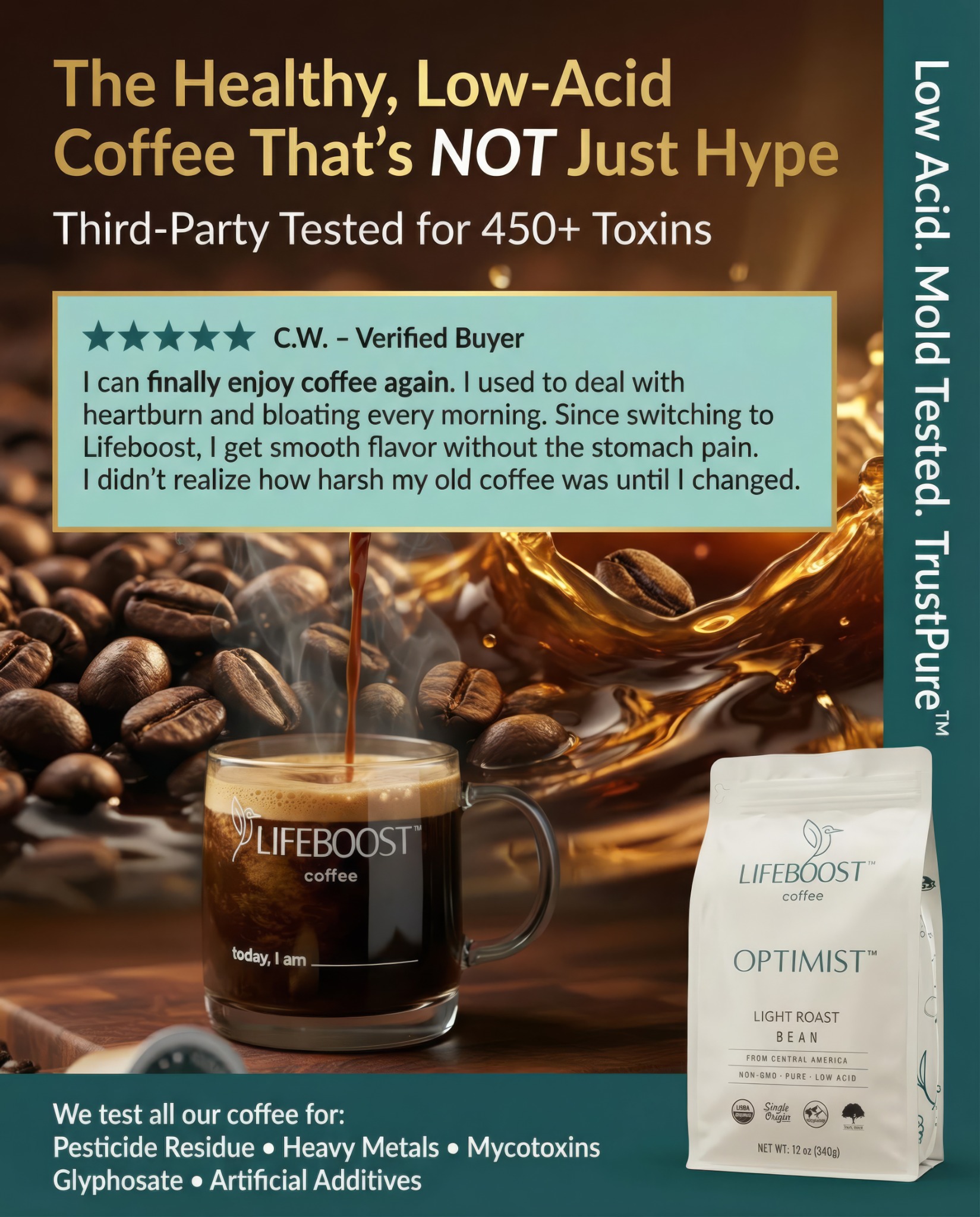 Lifeboost Coffee Facebook ad