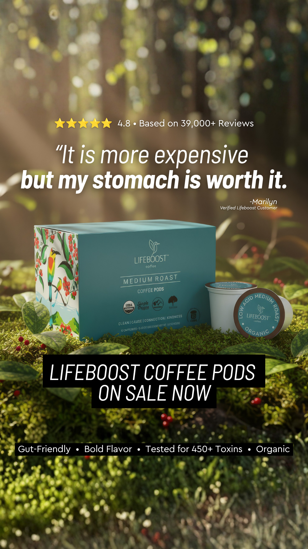 Lifeboost Coffee Facebook ad