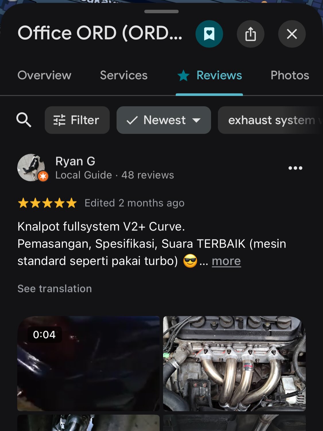 Ord.Exhaust Knalpot Facebook ad: Knalpot ORD bikin Power Melejit BBM Irit!