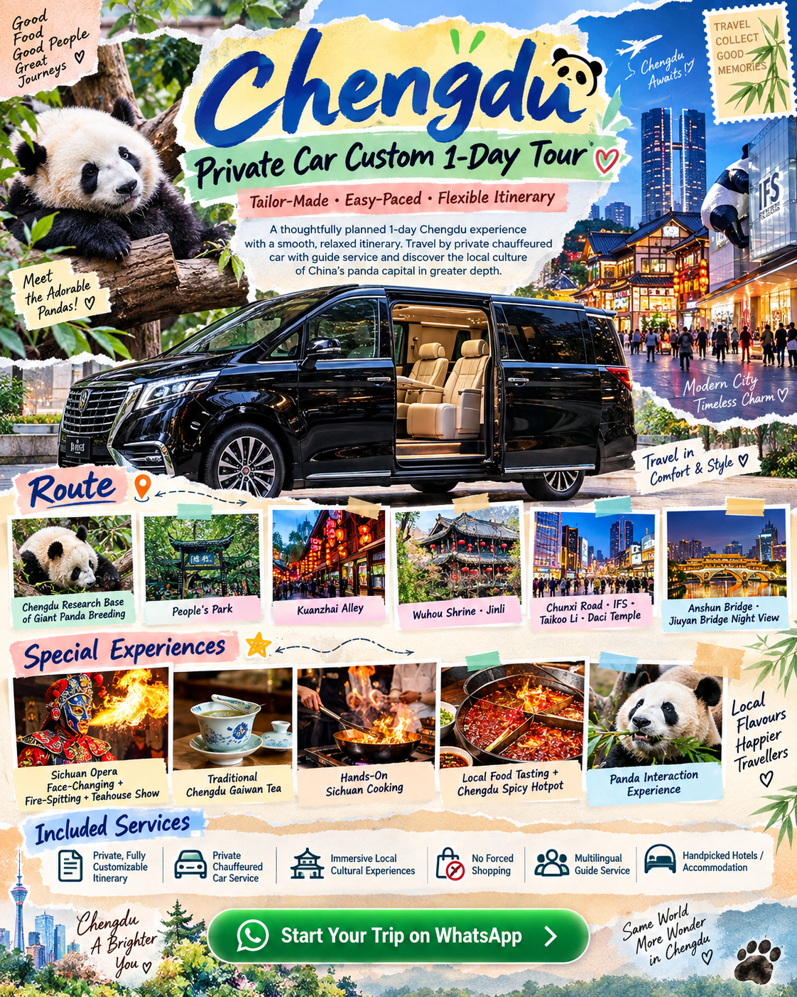 Panda Guide Private Tours Facebook ad: Build Your Chengdu Day
