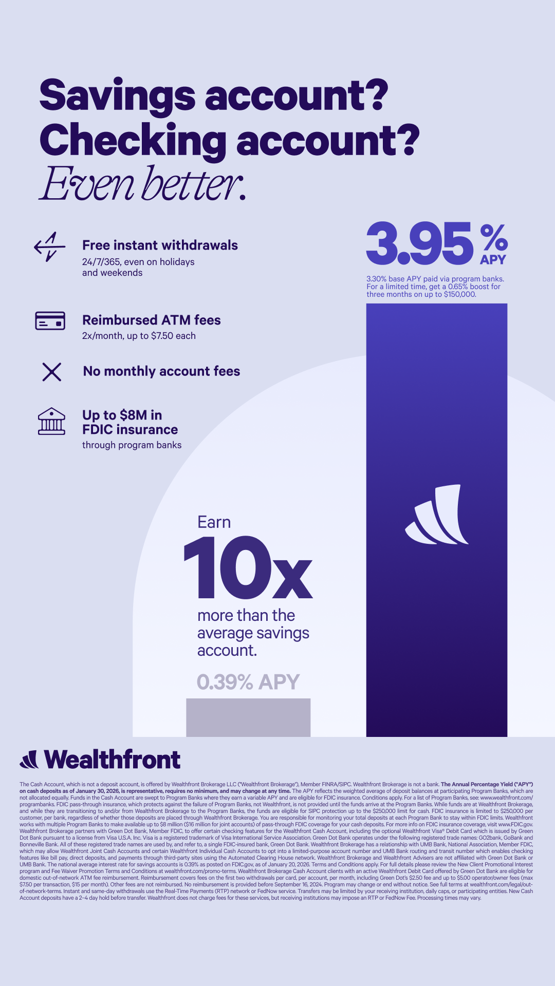 Wealthfront Facebook ad