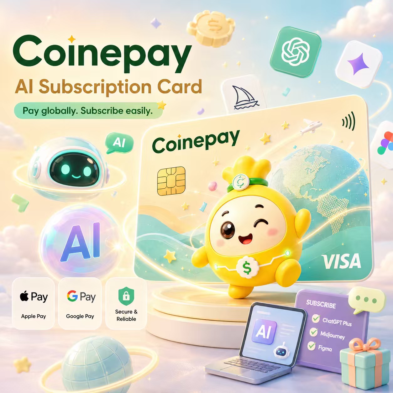 VCC Virtual Card Facebook ad: Visa Global Virtual Card