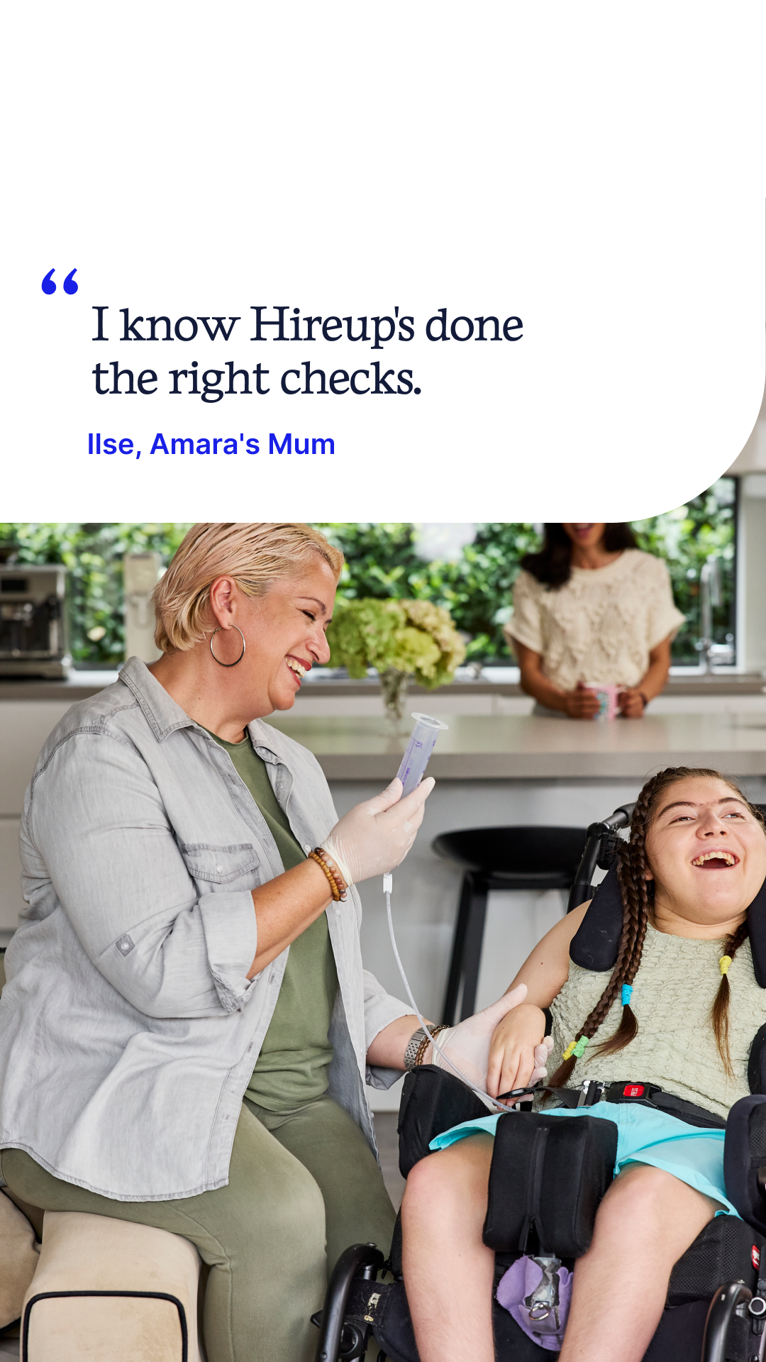 Hireup Facebook ad