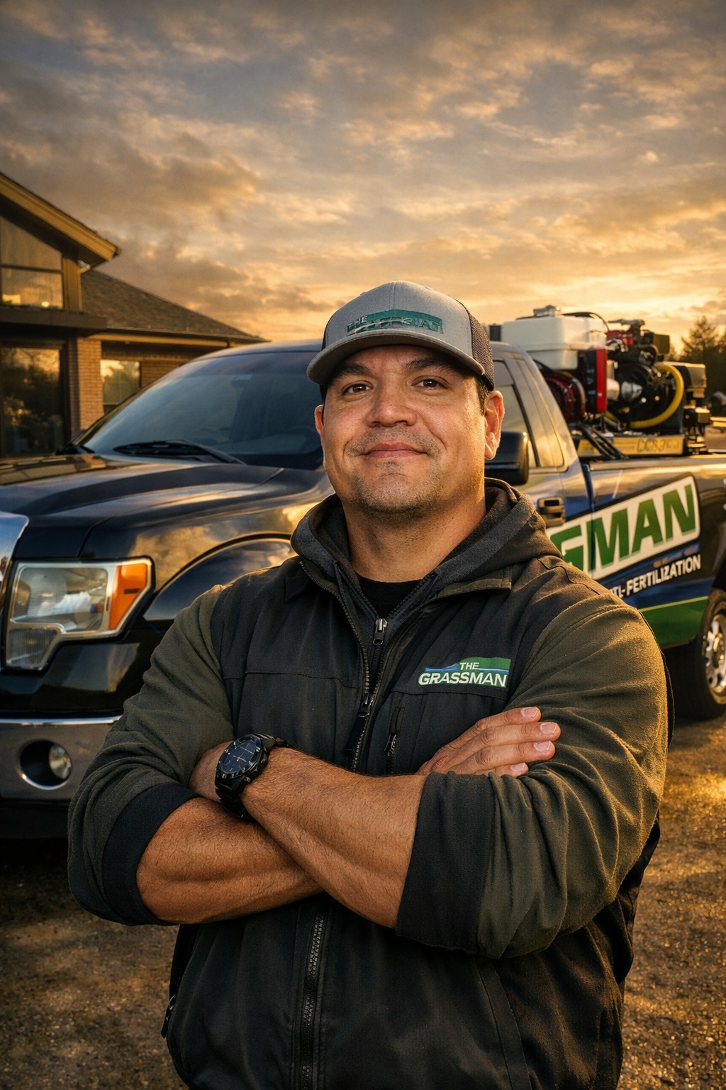 The GrassMan, LLC Facebook ad: Weed Control That Works