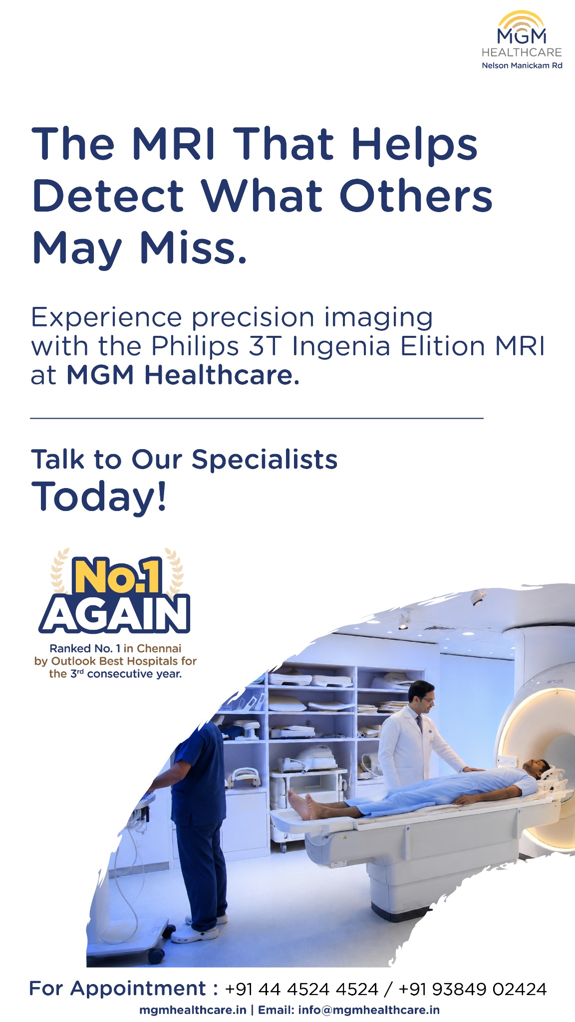 MGM Healthcare Facebook ad from Jul 30, 2026