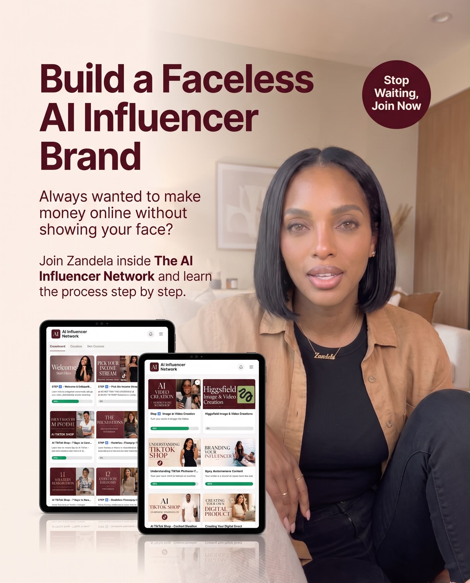 The Ai Influencer Network Facebook ad from Jul 22, 2026