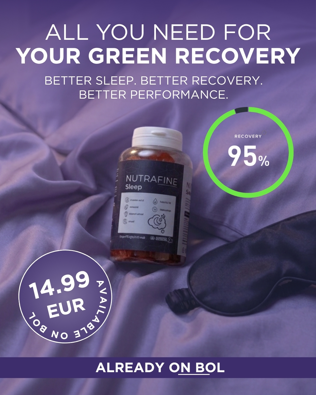 Nutrafine Global Facebook ad: Nutrafine Sleep Gummies, Mélatonine, Valériane…