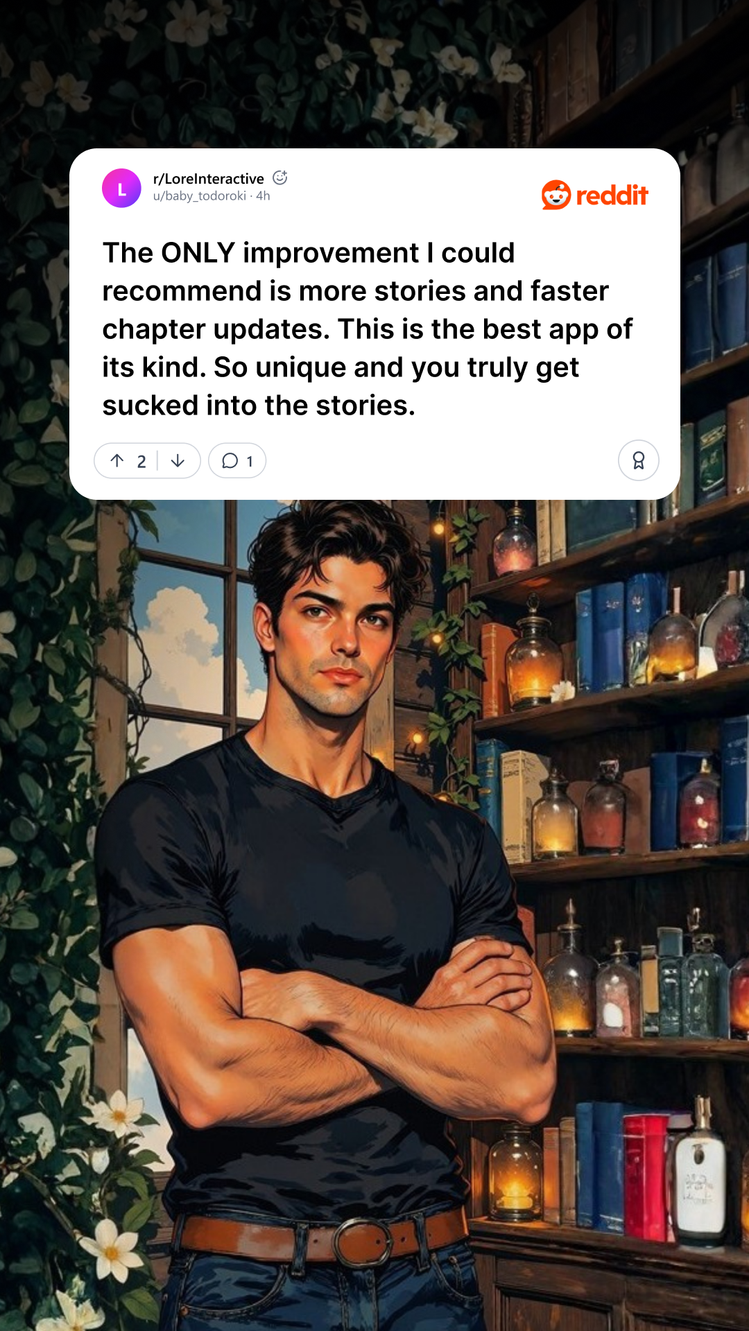 Lore: Interactive Stories Facebook ad