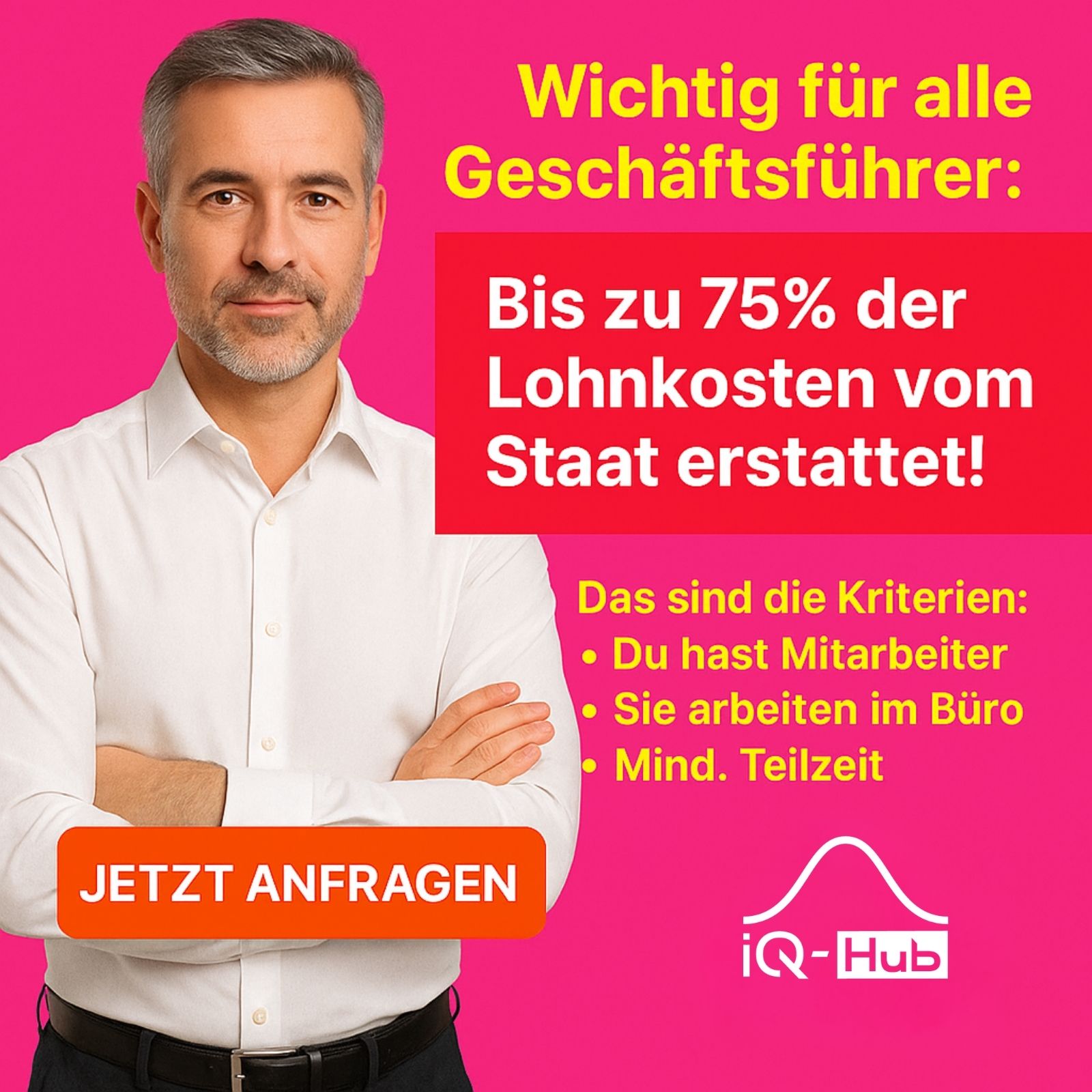 iQ-Hub Facebook ad: Wir machen dein Team fit im Umgang mit KI