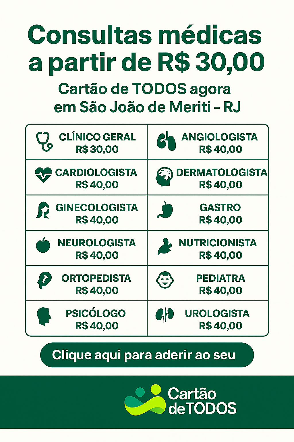 Cartão de TODOS Facebook ad: Clique aqui para solicitar o seu Cartão de Todos