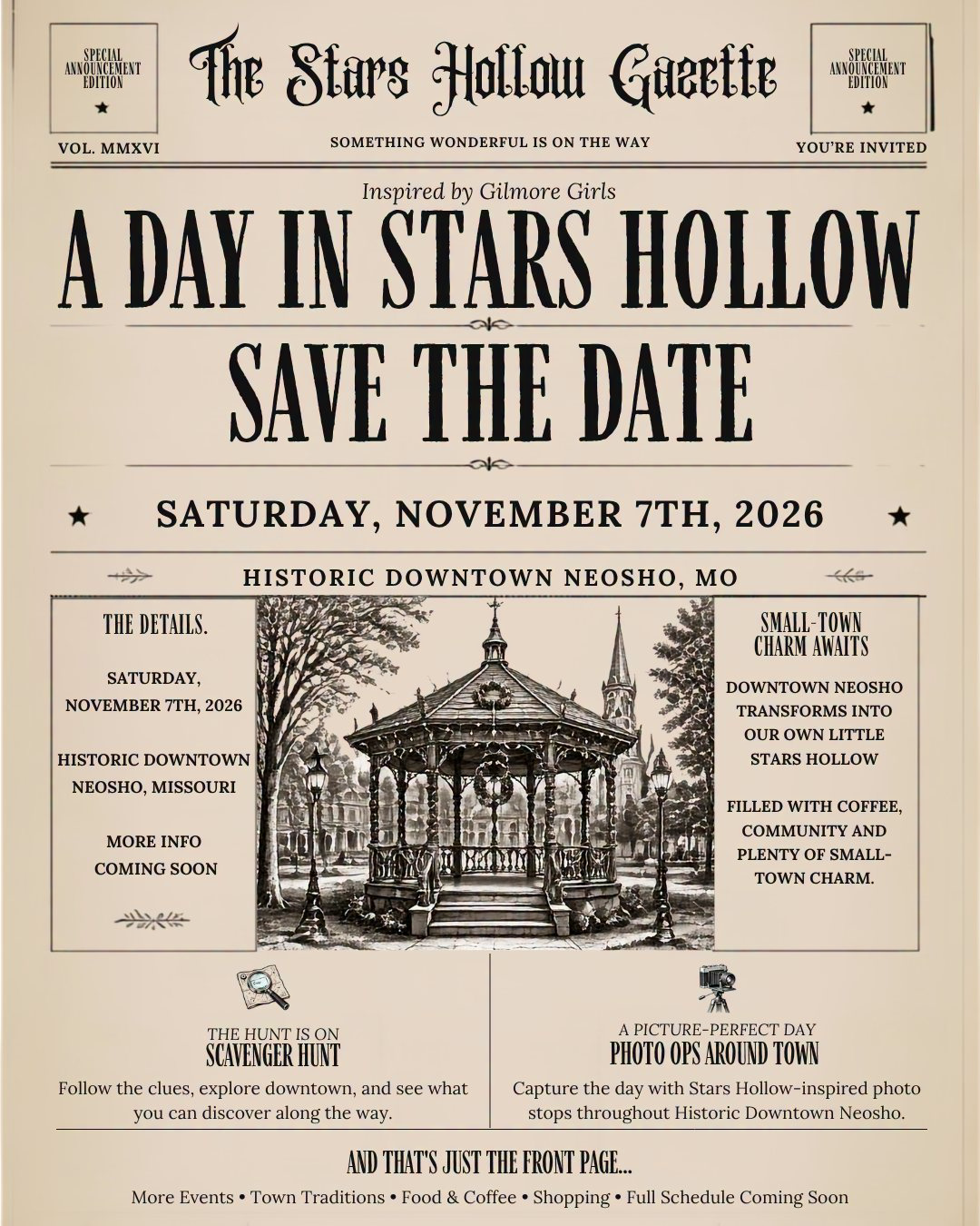 Neosho Farmers Market Facebook ad: A Day in Stars Hollow