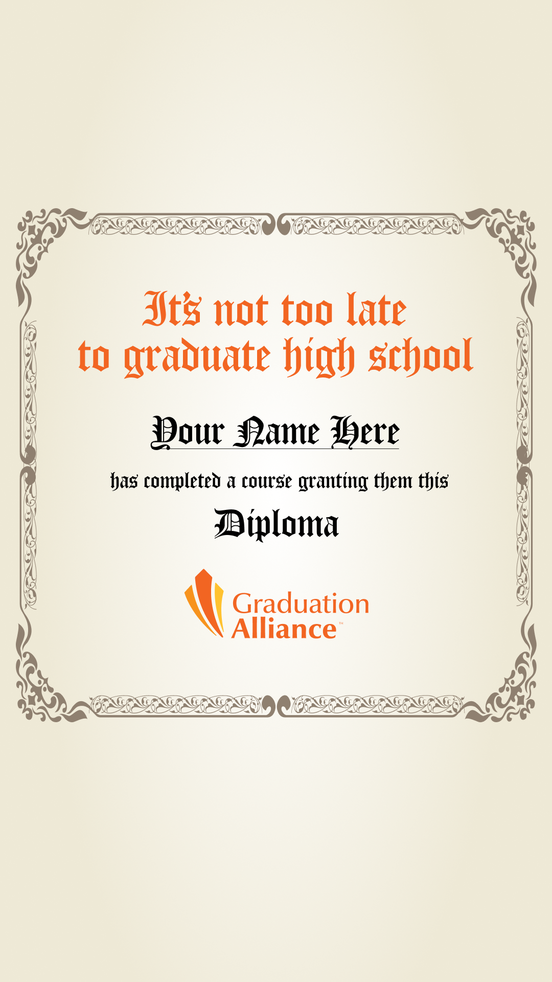 Graduation Alliance Facebook ad