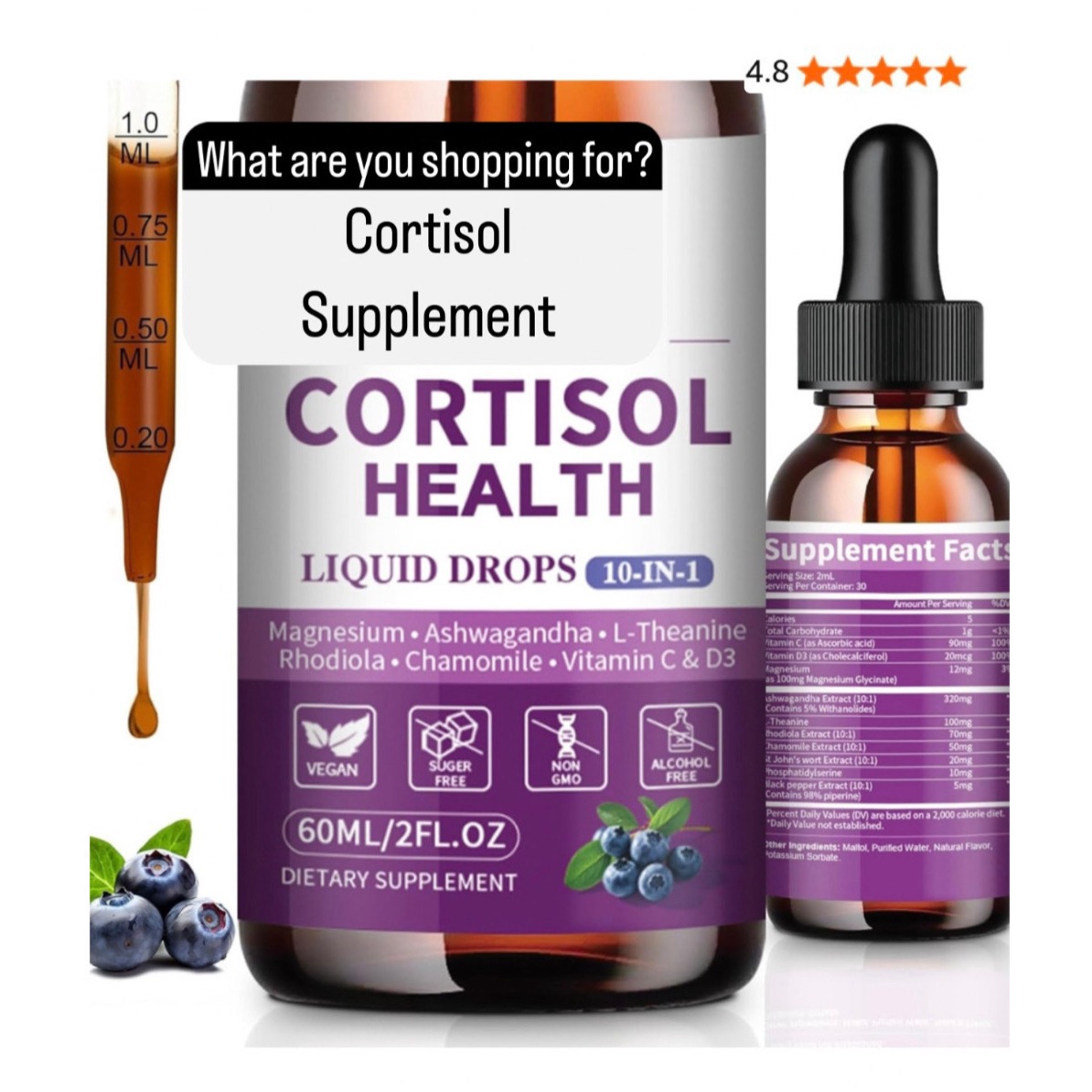 Fancy Franci Finds Facebook ad: Cortisol Supplements for Women Men 10 in 1 Cortisol Detox…