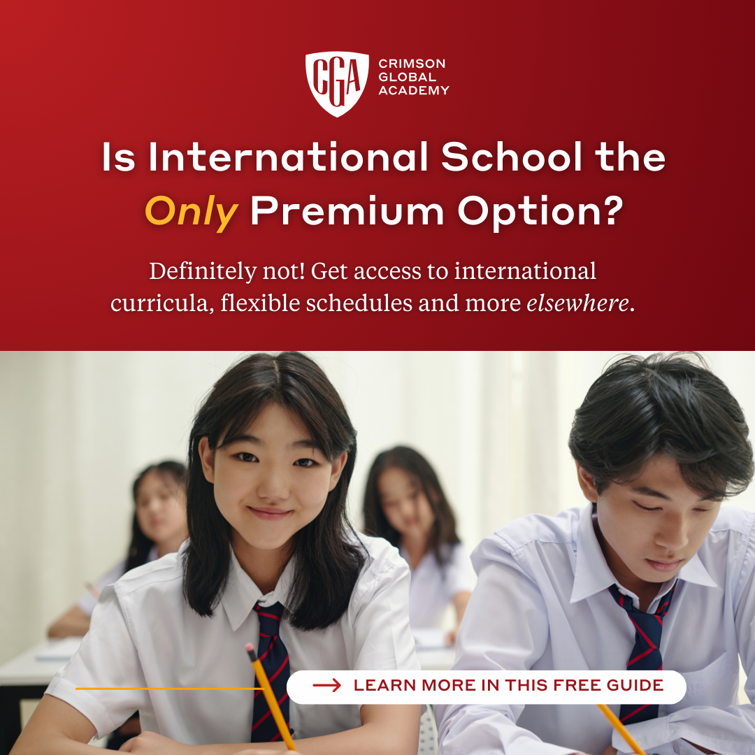 Crimson Global Academy Facebook ad from Apr 7, 2026