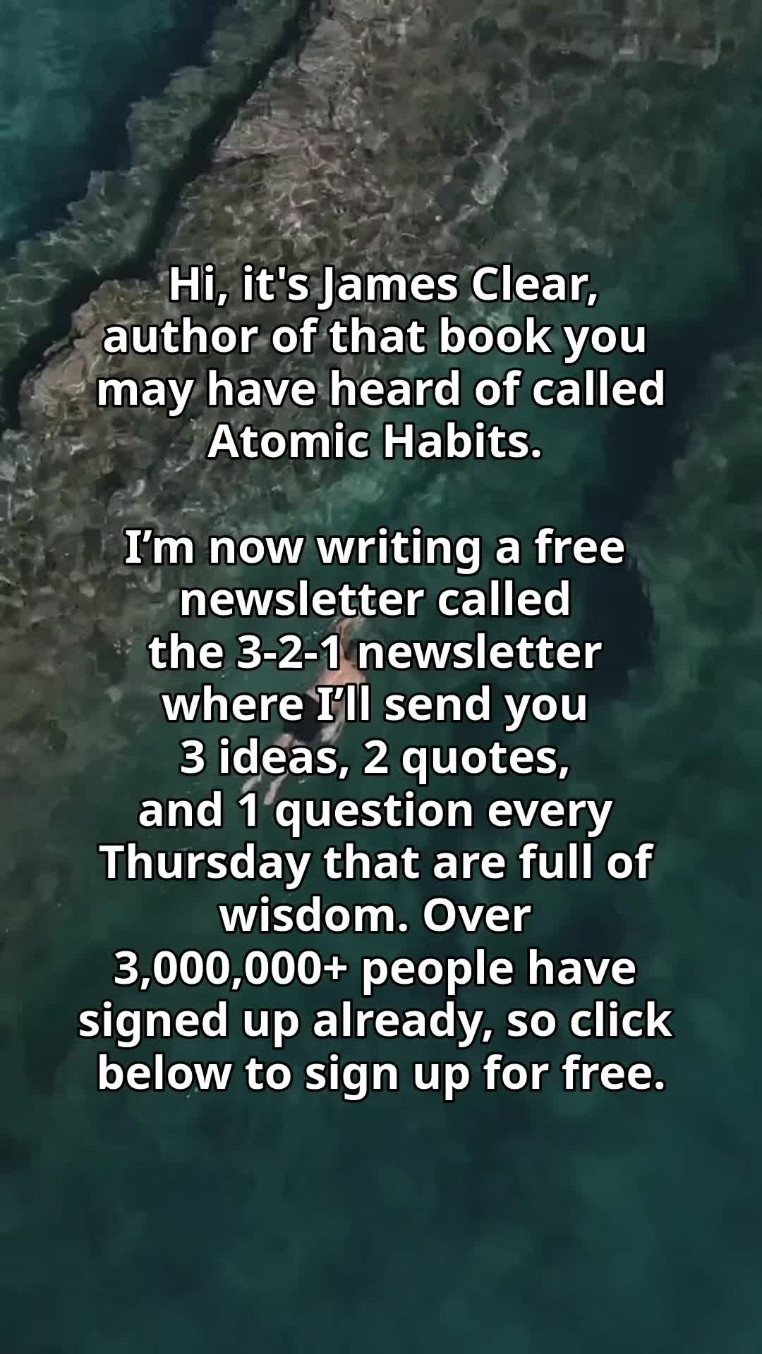 James Clear Facebook ad: Takes Just 1 Minute to Read