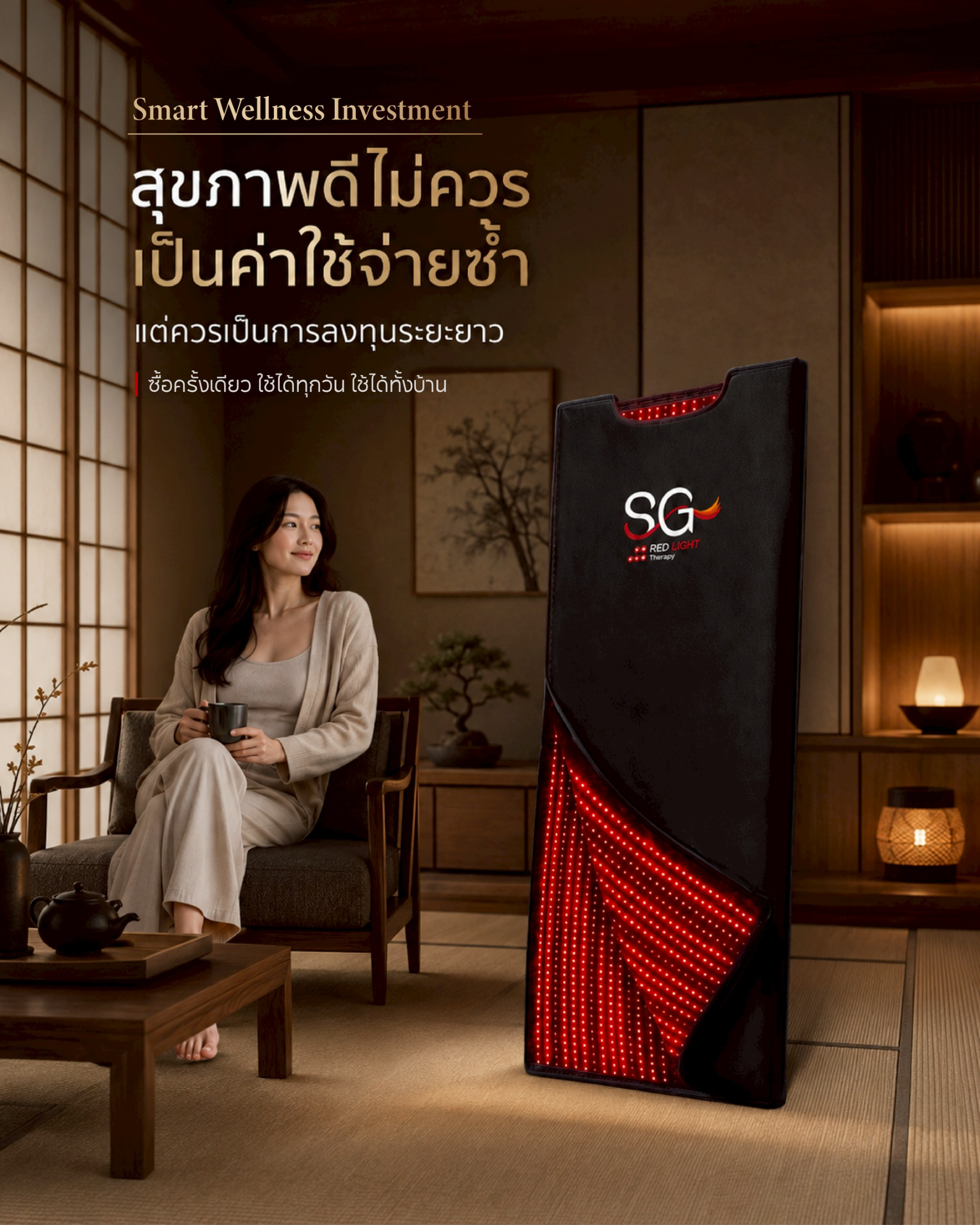 ผ้าห่มเอสจี Red Light Blanket - ฟื้นฟู ชะลอวัย SG Longevity & Wellness Facebook ad