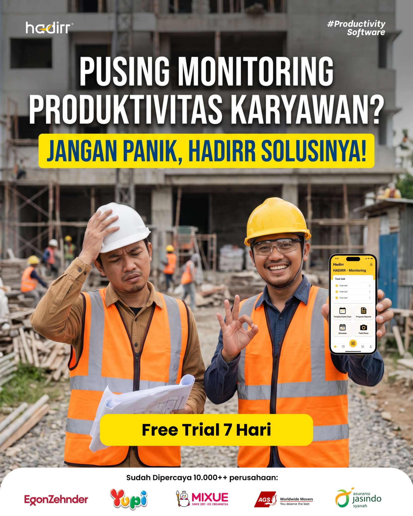 Hadirr Facebook ad: Aplikasi Absensi Karyawan Online
