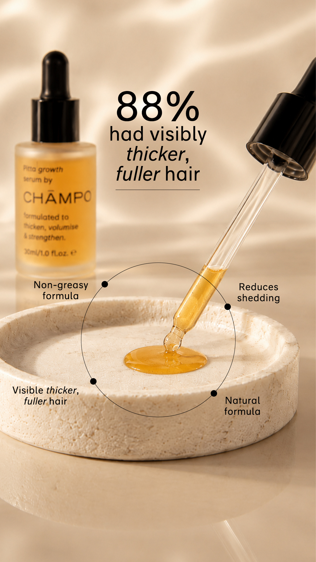 Chāmpo Haircare Facebook ad