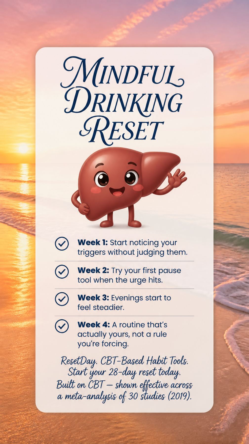 ResetDay Facebook ad: Drink Less, Your Way