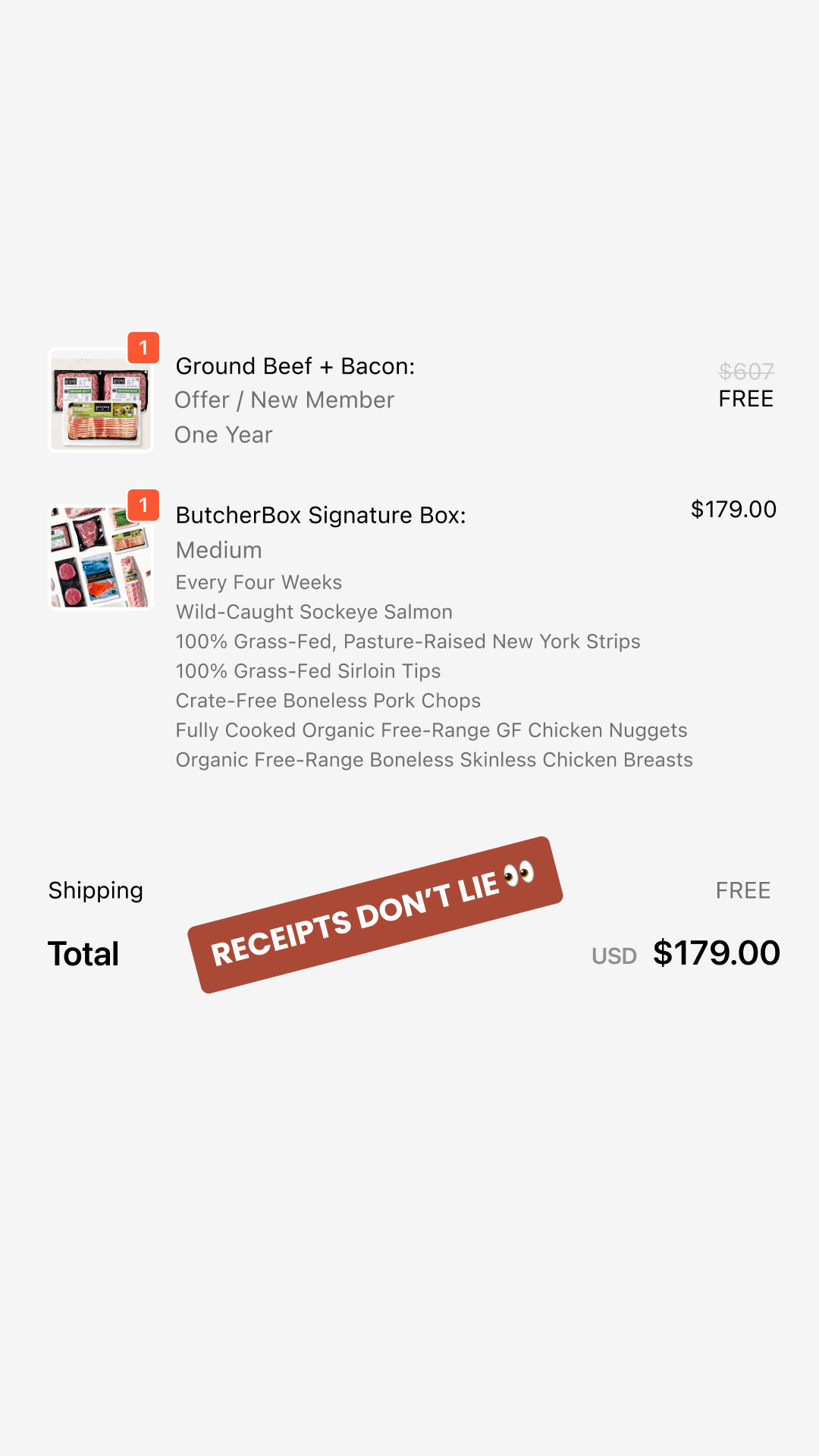 ButcherBox Facebook ad