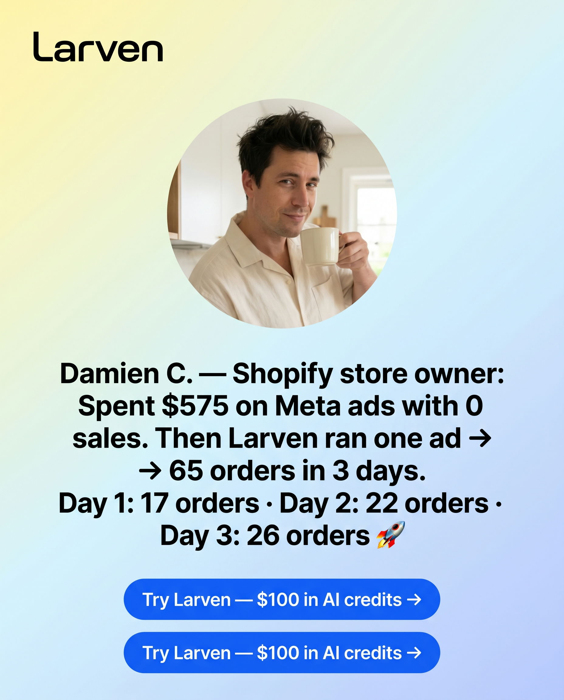 Larven AI Facebook ad