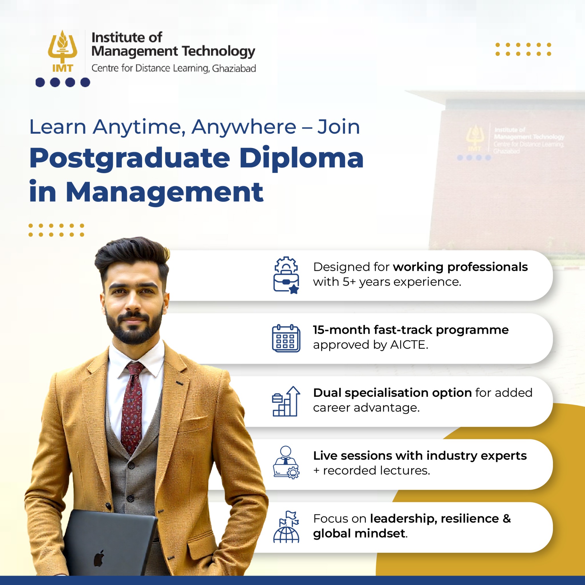 IMT Ghaziabad Online Learning Facebook ad