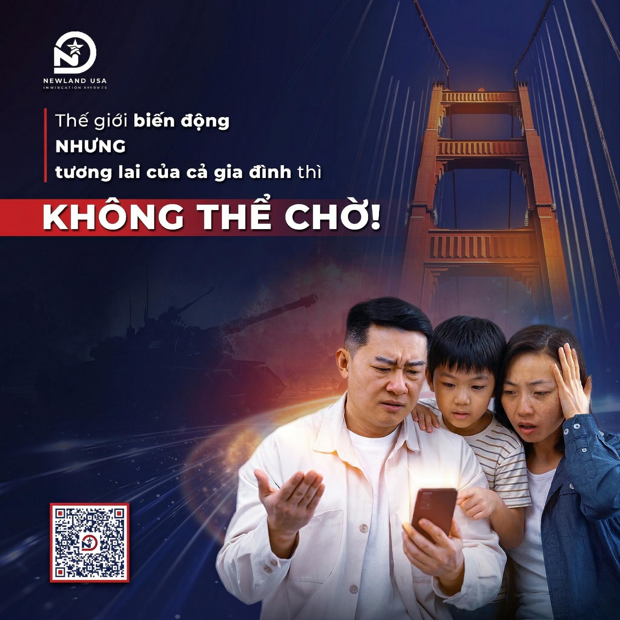 Newland USA Định cư Mỹ diện lao động EB3 và đầu tư EB5 Facebook ad