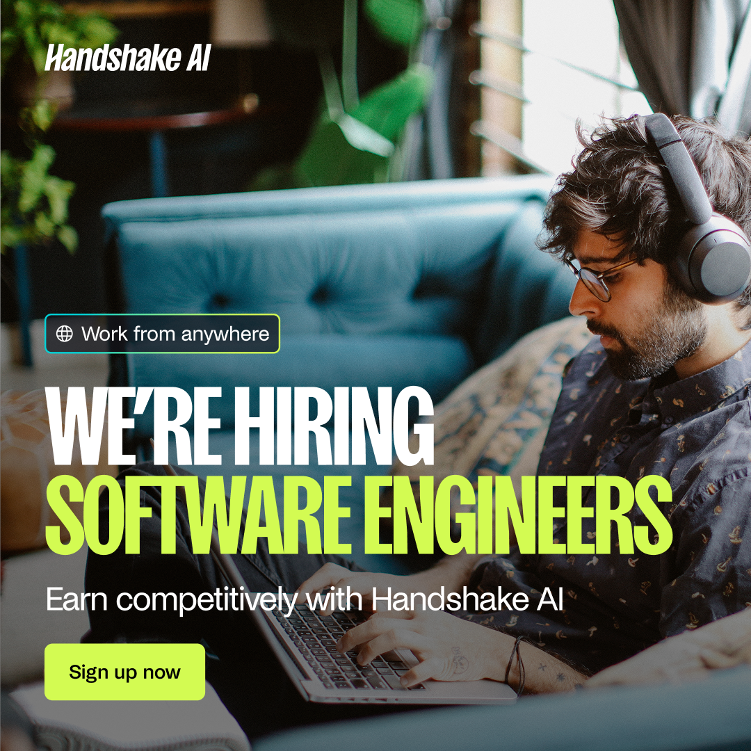 Handshake AI Facebook ad: Calling Software Engineers, to Join a Paid, Remote Coding…