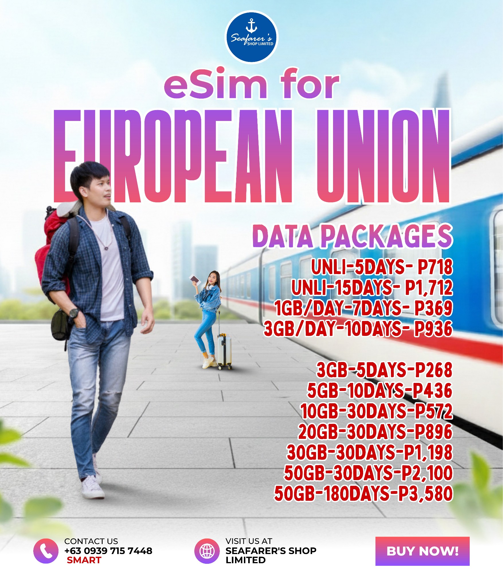 Seafarer's Shop Limited Facebook ad: Travel the World with Seafarer's Shop Limited eSims