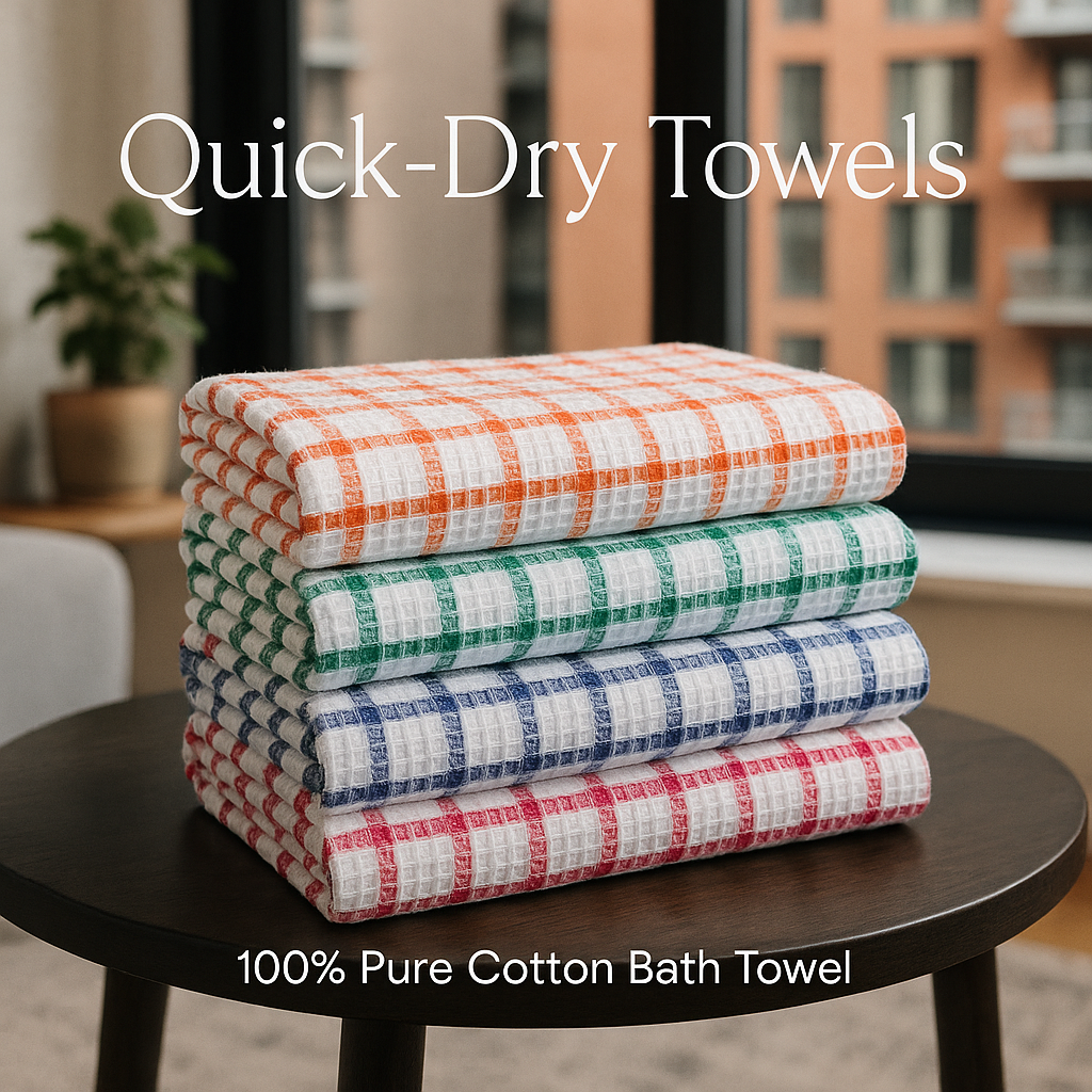 Yaanthiv's Facebook ad: 100% Pure Cotton Bath Towel | Pack of 4 | Quick Washable…